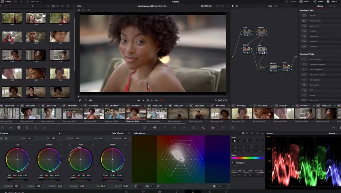 Color Correction workspace at Sagorix Media